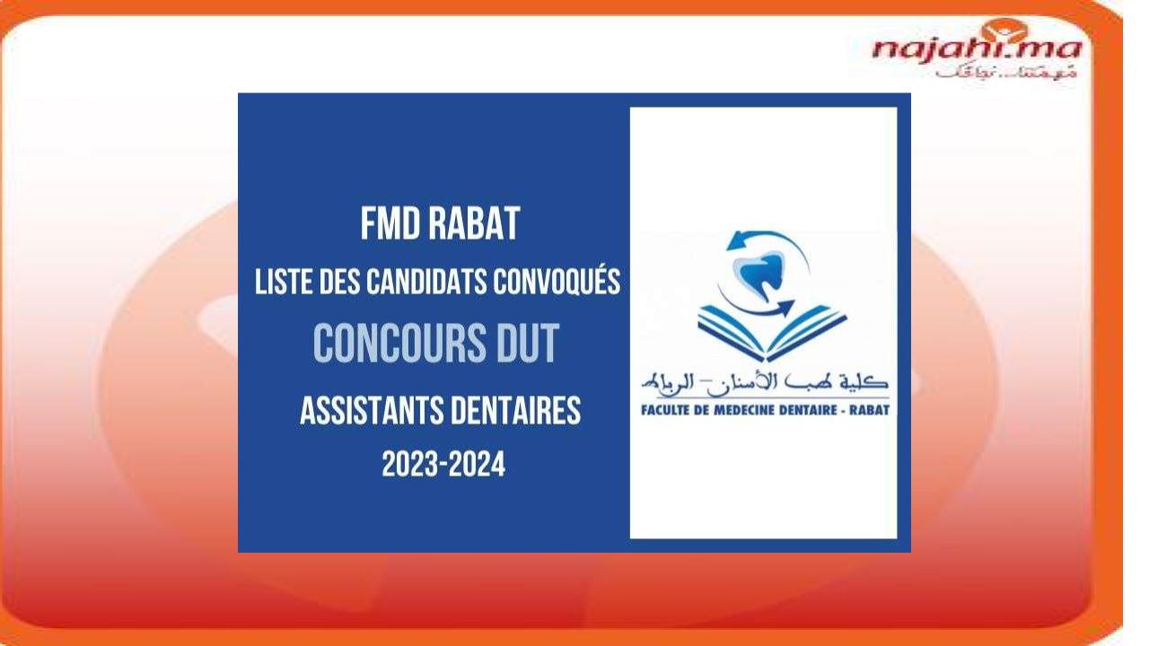 Liste des présélectionnés Master Biologie et Matériaux du Milieu Buccal FMD Rabat 2023